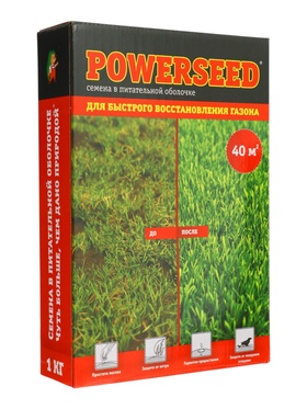 Газонная травосмесь для быстрого восстановления газона POWERSEED, 1 кг