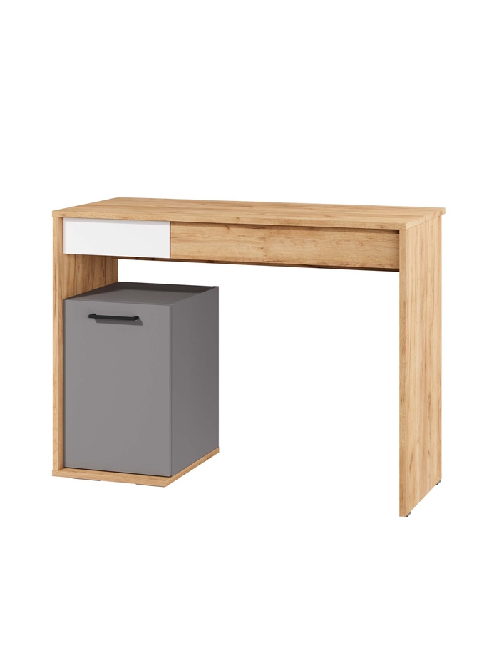 Стол письменный «Трио», 1000×450×754 мм, цвет дуб крафт/шифер/белый
