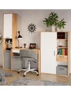 Стол письменный «Трио», 1000×450×754 мм, цвет дуб крафт/шифер/белый - фото 122963774