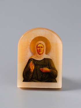 Икона Матрона, 6х5 см, селенит