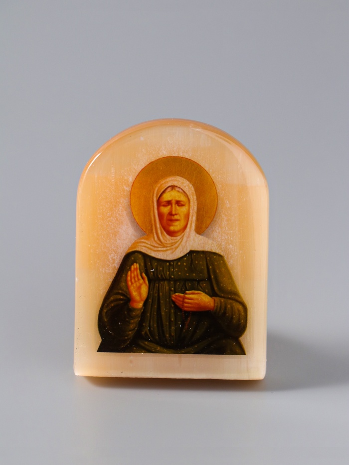 Икона настольная «Матрона», 6×5 см, селенит - Фото 1