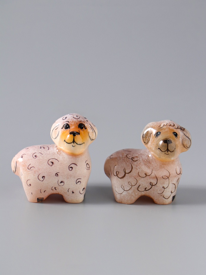 Фигурка «Овца», 4.5×4 см, селенит, МИКС - Фото 1