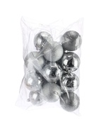 УЦЕНКА Набор шаров пластик d=8 см, 16 шт. «Зимний шик» серебро - Фото 2