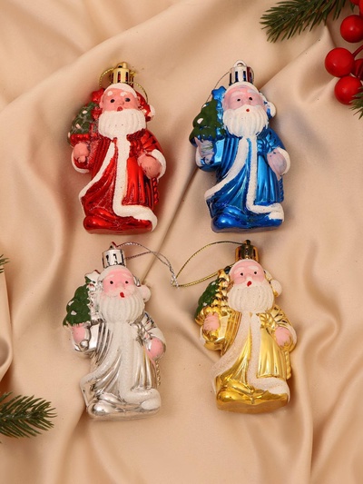 УЦЕНКА Украшение ёлочное «Весельчаки» (набор 4 шт.) 5×7.5 см, микс