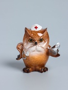 УЦЕНКА Сувенир полистоун лак «Филин - Медицинский работник» 10.2×5.7×9.7 см - Фото 2