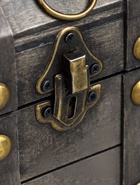 УЦЕНКА Шкатулка сундучок дерево «Лев. С заклёпками» стальная 16×15.5×22 см - Фото 3