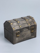 УЦЕНКА Шкатулка сундучок дерево «Лев. С заклёпками» стальная 16×15.5×22 см - Фото 5