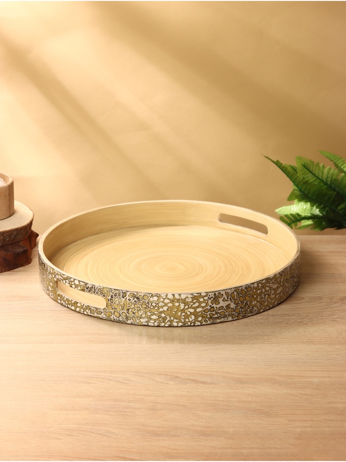 УЦЕНКА Поднос 40×40×5 см, бамбук - Фото 1