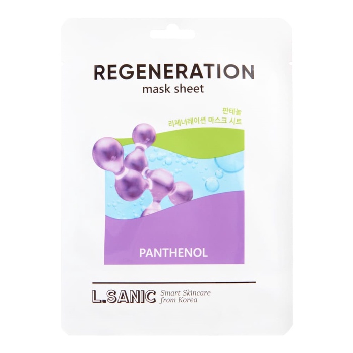 Маска для лица тканевая L.Sanic Panthenol Regeneration Mask Sheet, восстанавливающая, с пантенолом, 25 мл - Фото 1