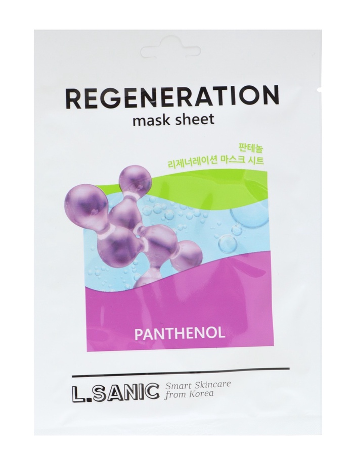 Маска для лица тканевая L.Sanic Panthenol Regeneration Mask Sheet, восстанавливающая, с пантенолом, 25 мл - Фото 1
