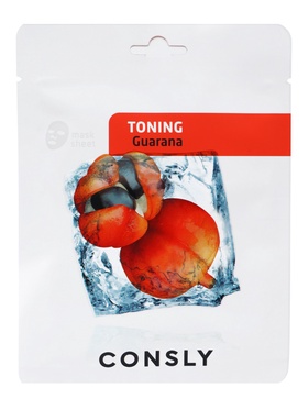 Тонизирующая тканевая маска с экстрактом гуараны, 20мл, CONSLY  (артикул 10999604)  большой выбор товаров оптом и в розницу по низким ценам с доставкой