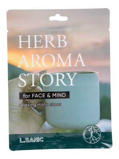 Тканевая маска Herb Aroma Story с экстрактом бергамота и эффектом ароматерапии, 25мл, L.Sanic 109996