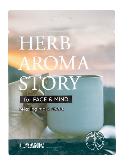 Тканевая маска Herb Aroma Story с экстрактом бергамота и эффектом ароматерапии, 25мл, L.Sanic 109996