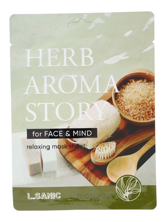 Тканевая маска с экстрактом эвкалипта и эффектом ароматерапии, 25мл, L.Sanic - Фото 1
