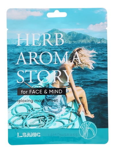 Тканевая маска с экстрактом лемонграсса и эффектом ароматерапии, 25мл, L.Sanic