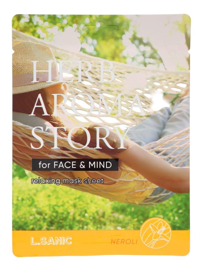 Тканевая маска с экстрактом нероли и эффектом ароматерапии, 25мл, L.Sanic - Фото 1