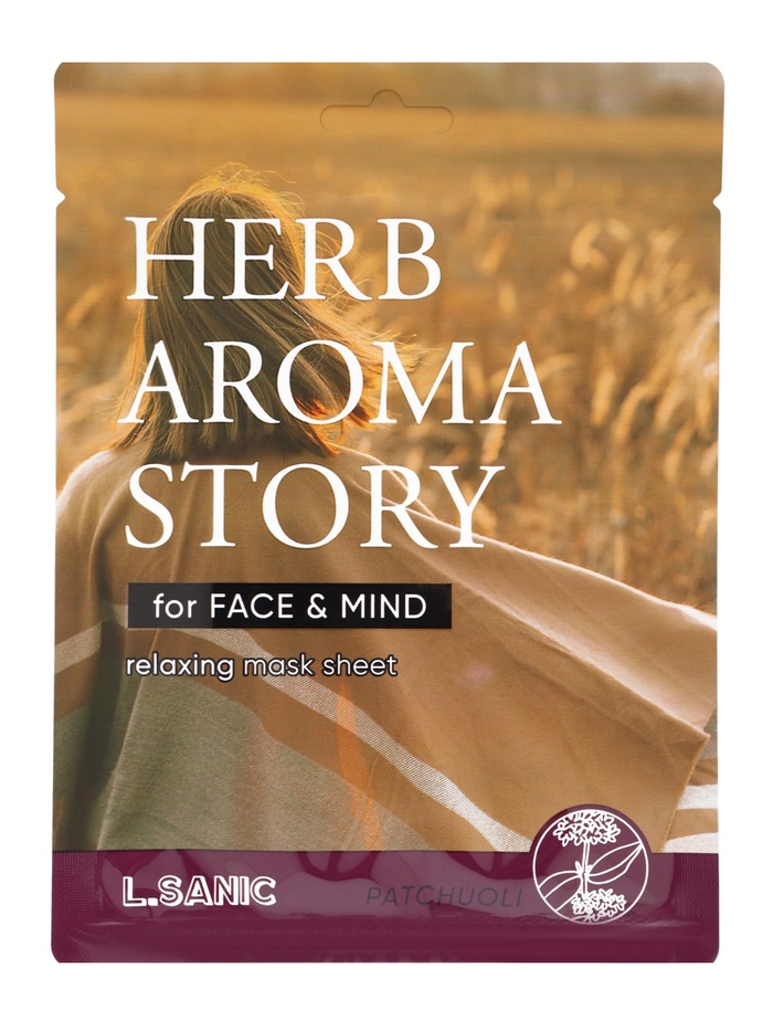 Тканевая маска с экстрактом пачули и эффектом ароматерапии, 25мл, L.Sanic - Фото 1