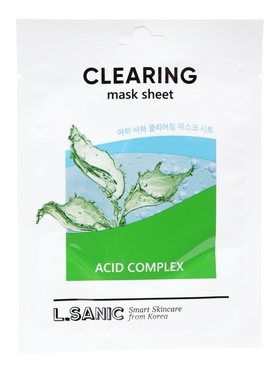 Тканевая маска с кислотами для очищения пор, 25мл, L.Sanic  (артикул 10999616)  большой выбор товаров оптом и в розницу по низким ценам с доставкой