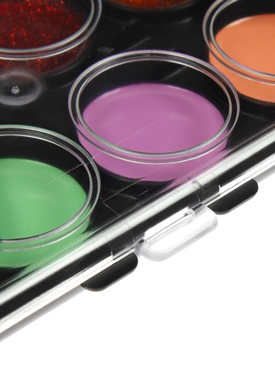 Акварель 12 цветов «Луч: Фантазия», с блёстками + пастельные, без кисти