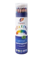 Карандаши 24 цветов, заточенные, шестигранные, с точилкой, дерево  (артикул 11001286)  большой выбор товаров оптом и в розницу по низким ценам с доставкой