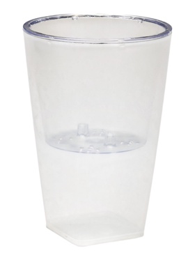 Кашпо для цветов «Грейс», 1.3 л, d=12.5 см, h=18 см, пластиковое, со вставкой, прозрачное  (артикул 10994482)  большой выбор товаров оптом и в розницу по низким ценам с доставкой