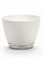 Горшок для цветов «Лодочка», 1 л, d=20 см, h=10 см, пластиковый, с поддоном, белый - Фото 3