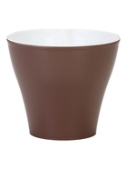 Кашпо для цветов «Афина», 1 л, d=14 см, h=12 см, пластиковое, со вставкой, коричневое  (артикул 10994488)  большой выбор товаров оптом и в розницу по низким ценам с доставкой