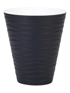 Кашпо для цветов «Валенсия», 2.8 л, d=17 см, h=20 см, пластиковое, со вставкой, цвет антрацит  (артикул 10994489)  большой выбор товаров оптом и в розницу по низким ценам с доставкой