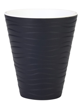 Кашпо для цветов «Валенсия», 2.8 л, d=17 см, h=20 см, пластиковое, со вставкой, цвет антрацит  (артикул 10994489)  большой выбор товаров оптом и в розницу по низким ценам с доставкой