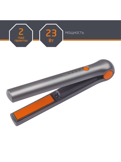 Выпрямитель Leonord LE-1202W, беспроводной, керамическое покрытие, 160-200°С, 17×70 мм, серый