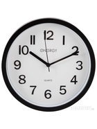 Часы настенные классические ENERGY ЕС-139, бесшумные, плавный ход, d=22 см, чёрные  (артикул 11000373)  большой выбор товаров оптом и в розницу по низким ценам с доставкой