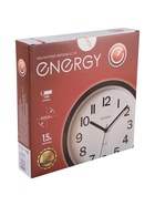 Часы настенные классические ENERGY ЕС-139, бесшумные, плавный ход, d=22 см, чёрные  (артикул 11000373)  большой выбор товаров оптом и в розницу по низким ценам с доставкой