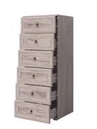 Комод для хранения «Алисия», 6 ящиков, 502×468×1257 мм, цвет дуб крафт серый  (артикул 10996911)  большой выбор товаров оптом и в розницу по низким ценам с доставкой