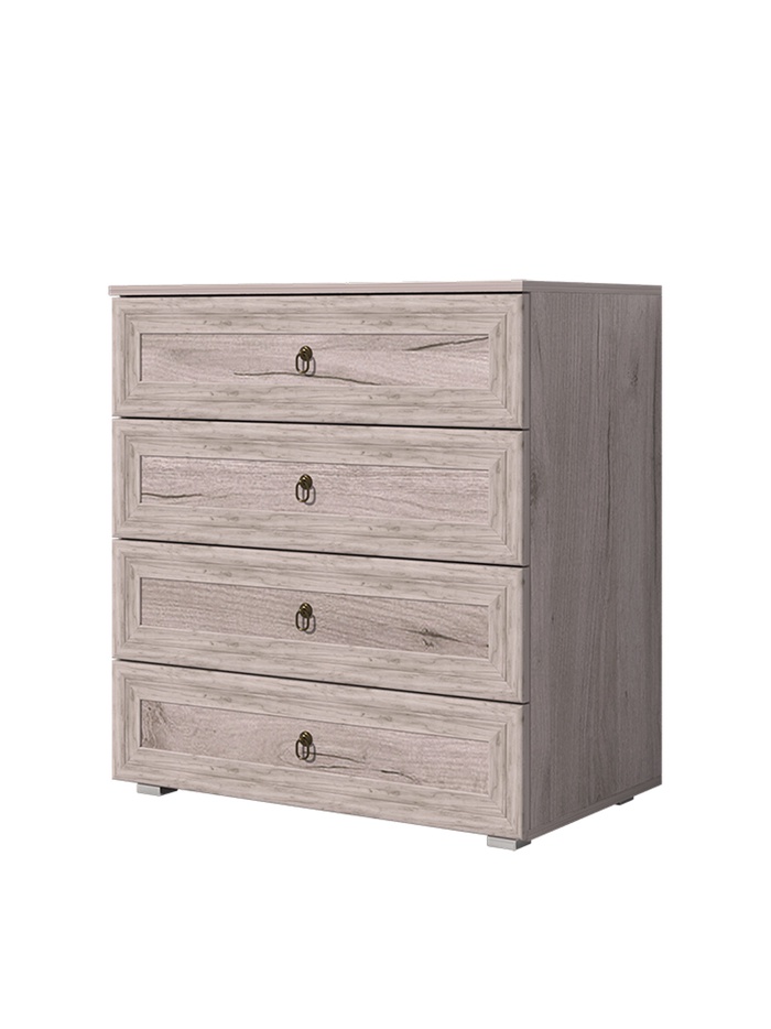 Комод для хранения «Алисия», 4 ящика, 802×468×853 мм, цвет дуб крафт серый