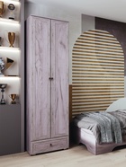 Шкаф прямой двухстворчатый «Алисия», 600×475×2150 мм, цвет дуб крафт серый  (артикул 10996918)  большой выбор товаров оптом и в розницу по низким ценам с доставкой