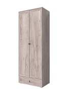 Шкаф прямой двухстворчатый «Алисия», 800×475×2150 мм, цвет дуб крафт серый  (артикул 10996919)  большой выбор товаров оптом и в розницу по низким ценам с доставкой