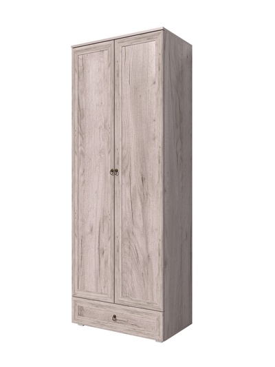 Шкаф прямой двухстворчатый «Алисия», 800×475×2150 мм, цвет дуб крафт серый