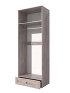 Шкаф прямой двухстворчатый «Алисия», 800×475×2150 мм, цвет дуб крафт серый  (артикул 10996919)  большой выбор товаров оптом и в розницу по низким ценам с доставкой