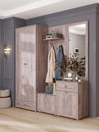 Шкаф прямой двухстворчатый «Алисия», 800×475×2150 мм, цвет дуб крафт серый  (артикул 10996919)  большой выбор товаров оптом и в розницу по низким ценам с доставкой