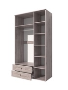 Шкаф прямой трёхстворчатый «Алисия», 1200×525×2150 мм, цвет дуб крафт серый  (артикул 10996921)  большой выбор товаров оптом и в розницу по низким ценам с доставкой