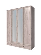 Шкаф прямой четырёхстворчатый «Алисия», 1600×525×2150 мм, цвет дуб крафт серый 10996922