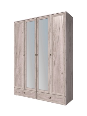Шкаф прямой четырёхстворчатый «Алисия», 1600×525×2150 мм, цвет дуб крафт серый 10996922