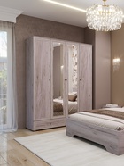 Шкаф прямой четырёхстворчатый «Алисия», 1600×525×2150 мм, цвет дуб крафт серый 10996922