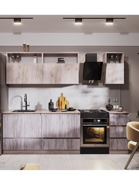 Кухонный гарнитур «Роса», 2000 мм, цвет артвуд тёмный