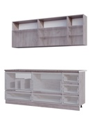 Кухонный гарнитур прямой «Роса», 2000 мм, цвет артвуд тёмный  (артикул 10996929)  большой выбор товаров оптом и в розницу по низким ценам с доставкой