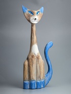 УЦЕНКА Сувенир «Коварный кот» дерево 23×6×60 см 11007374