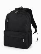 Рюкзак школьный, однотонный, 4 кармана, 30×12×43 см, чёрный - фото 122246421