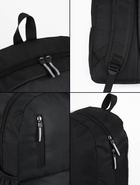 Рюкзак школьный, однотонный, 4 кармана, 30×12×43 см, чёрный - фото 122246430