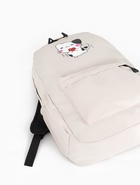 Рюкзак «Котик», с сумкой и пеналом, 3 кармана, белый - Фото 5