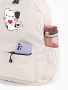 Рюкзак «Котик», с сумкой и пеналом, 3 кармана, белый 10961151